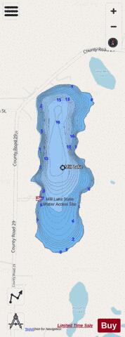 Mill depth contour Map - i-Boating App - Streets