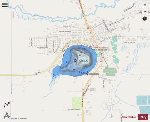 Spirit depth contour Map - i-Boating App - Streets