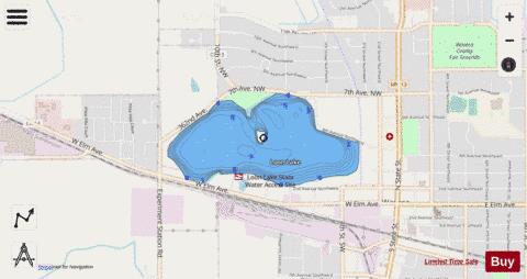 Loon depth contour Map - i-Boating App - Streets