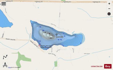 Reeds depth contour Map - i-Boating App - Streets