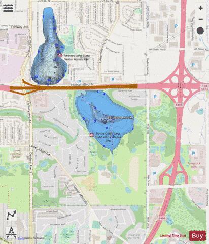 Battle Creek depth contour Map - i-Boating App - Streets