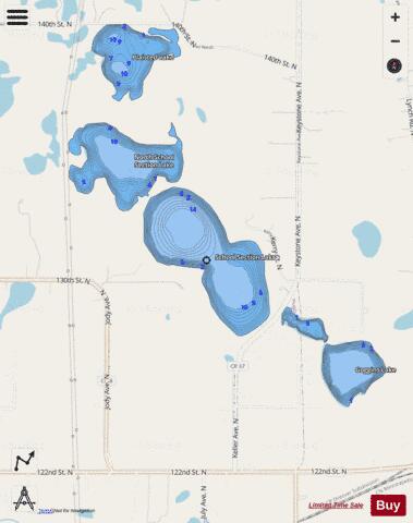 South School Section depth contour Map - i-Boating App - Streets