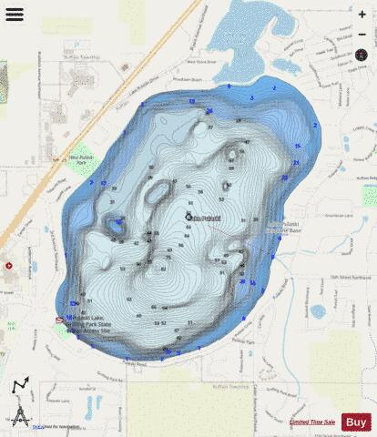 Pulaski (main bay) depth contour Map - i-Boating App - Streets