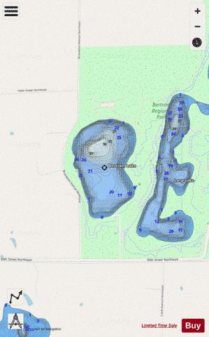 Bertram depth contour Map - i-Boating App - Streets