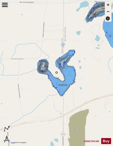 Black depth contour Map - i-Boating App - Streets