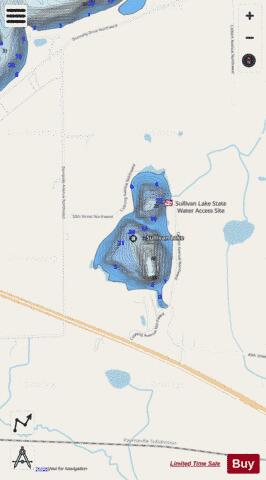 Sullivan depth contour Map - i-Boating App - Streets