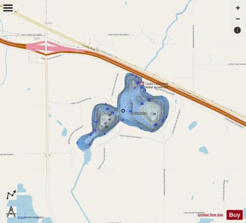 Locke depth contour Map - i-Boating App - Streets