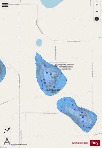 Dog depth contour Map - i-Boating App - Streets