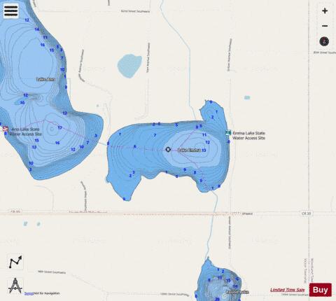Emma depth contour Map - i-Boating App - Streets