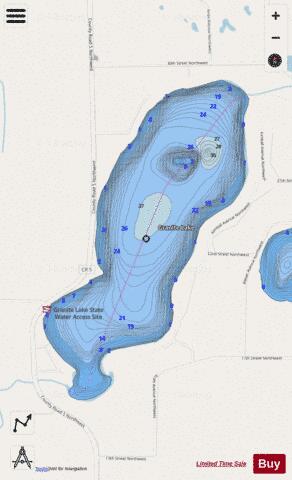 Granite depth contour Map - i-Boating App - Streets