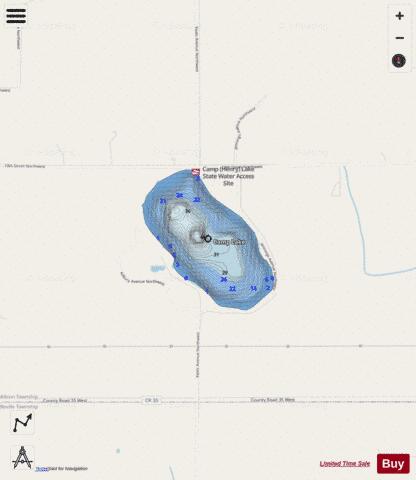 Camp depth contour Map - i-Boating App - Streets