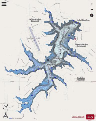 Viking Lake depth contour Map - i-Boating App - Streets