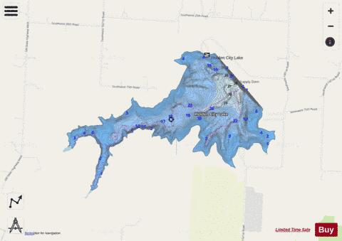 Holden City Lake depth contour Map - i-Boating App - Streets