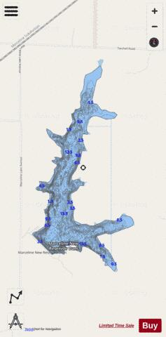 Marceline Lake depth contour Map - i-Boating App - Streets