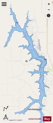 Thunderhead Lake depth contour Map - i-Boating App - Streets