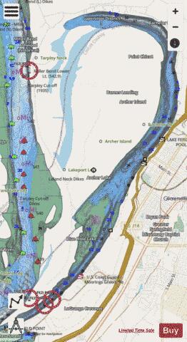 Lake Ferguson depth contour Map - i-Boating App - Streets