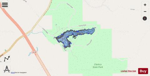 Ivy Lake (Clarko Park) depth contour Map - i-Boating App - Streets