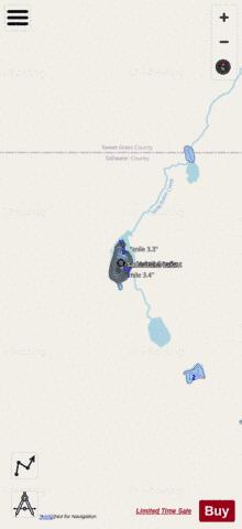 Saderbalm Lake depth contour Map - i-Boating App - Streets