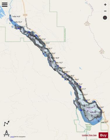 Swan Lake depth contour Map - i-Boating App - Streets