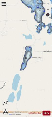 Mccaffery Lake depth contour Map - i-Boating App - Streets