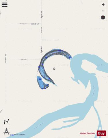 Half Moon Slough depth contour Map - i-Boating App - Streets