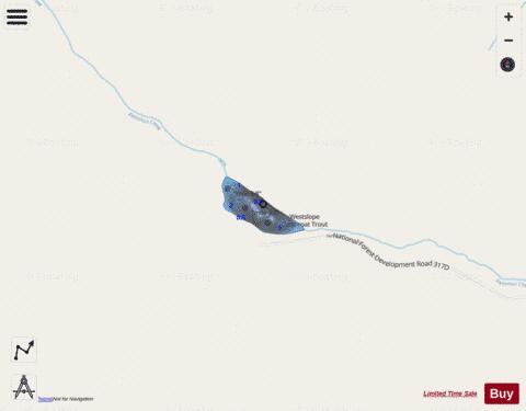 Moose Lake depth contour Map - i-Boating App - Streets