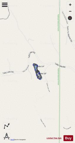 Hanson-doyle Lake depth contour Map - i-Boating App - Streets