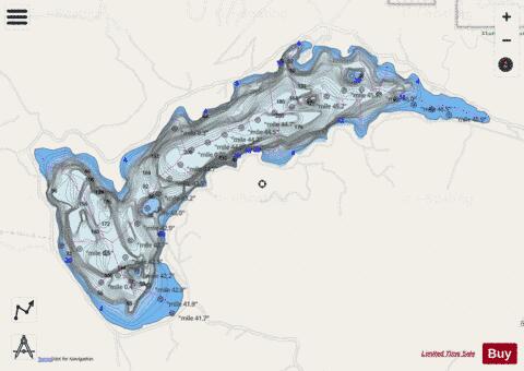 Ashley Lake depth contour Map - i-Boating App - Streets