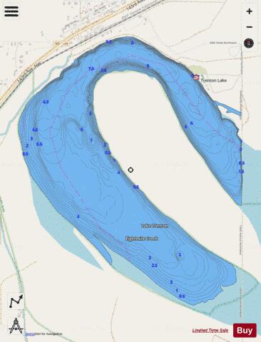 Trenton Lake depth contour Map - i-Boating App - Streets