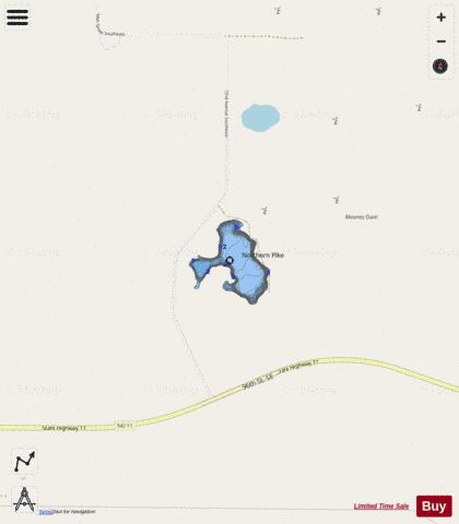 Moores Lake depth contour Map - i-Boating App - Streets