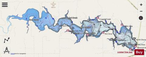 Heart Butte Reservoir (Lake Tschida) depth contour Map - i-Boating App - Streets