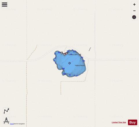 Larson Lake (Hettinger) depth contour Map - i-Boating App - Streets