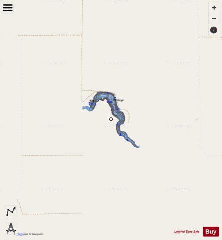 Blickensderfer Dam depth contour Map - i-Boating App - Streets