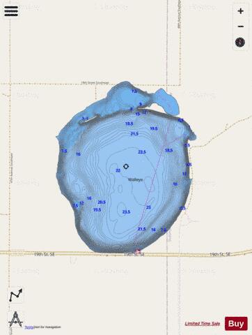 Round Lake (Kidder) depth contour Map - i-Boating App - Streets