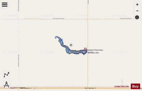 Schlecht-Thom Dam depth contour Map - i-Boating App - Streets
