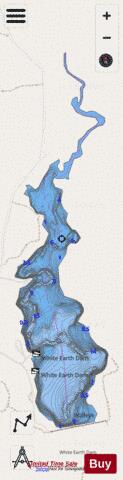 White Earth Dam depth contour Map - i-Boating App - Streets