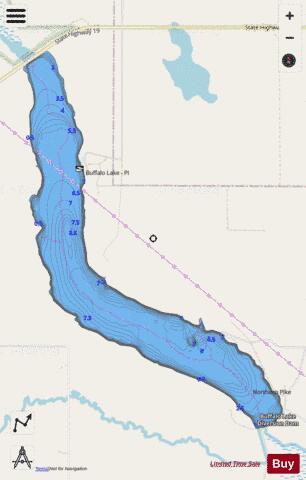 Buffalo Lake (Pierce) depth contour Map - i-Boating App - Streets