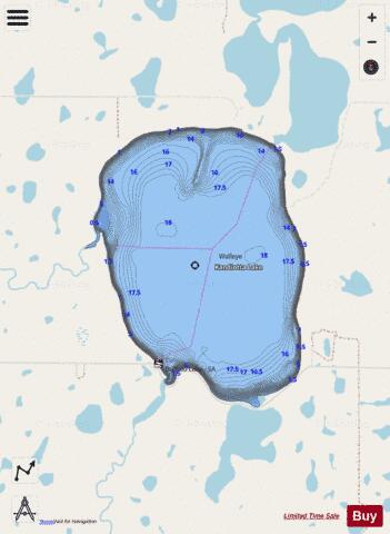 Buffalo Lake (Sargent) depth contour Map - i-Boating App - Streets