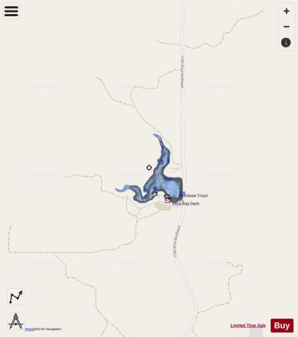 Kota-Ray Dam depth contour Map - i-Boating App - Streets