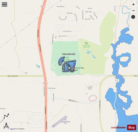 East Spring Lake Pond depth contour Map - i-Boating App - Streets