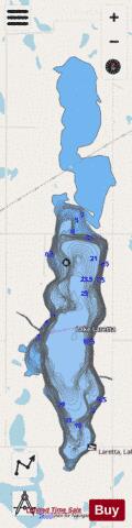 Laretta, Lake depth contour Map - i-Boating App - Streets