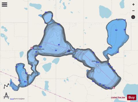 Antelope Lake depth contour Map - i-Boating App - Streets