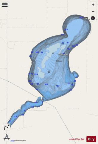 Sibley Lake (Kidder) depth contour Map - i-Boating App - Streets