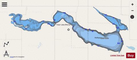 Clear Lake (Pierce) depth contour Map - i-Boating App - Streets