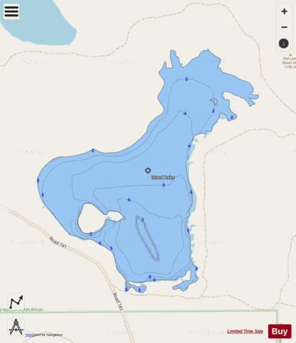 Island Lake depth contour Map - i-Boating App - Streets