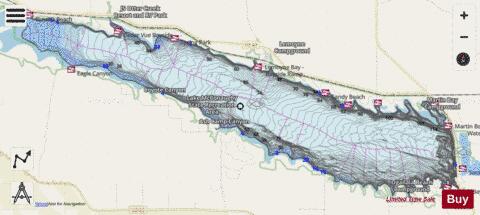 Lake McConaughy depth contour Map - i-Boating App - Streets