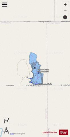 Peanut Creek Reservoir 57-A depth contour Map - i-Boating App - Streets