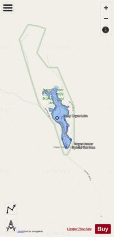 Hayes Center Special Use Reservoir depth contour Map - i-Boating App - Streets