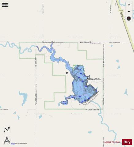 North Oak Creek Reservoir 1-A depth contour Map - i-Boating App - Streets