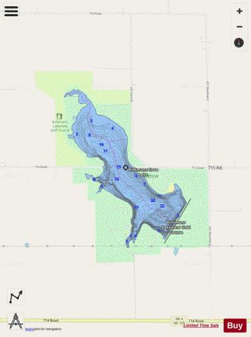 Kirkmans Cove Lake depth contour Map - i-Boating App - Streets